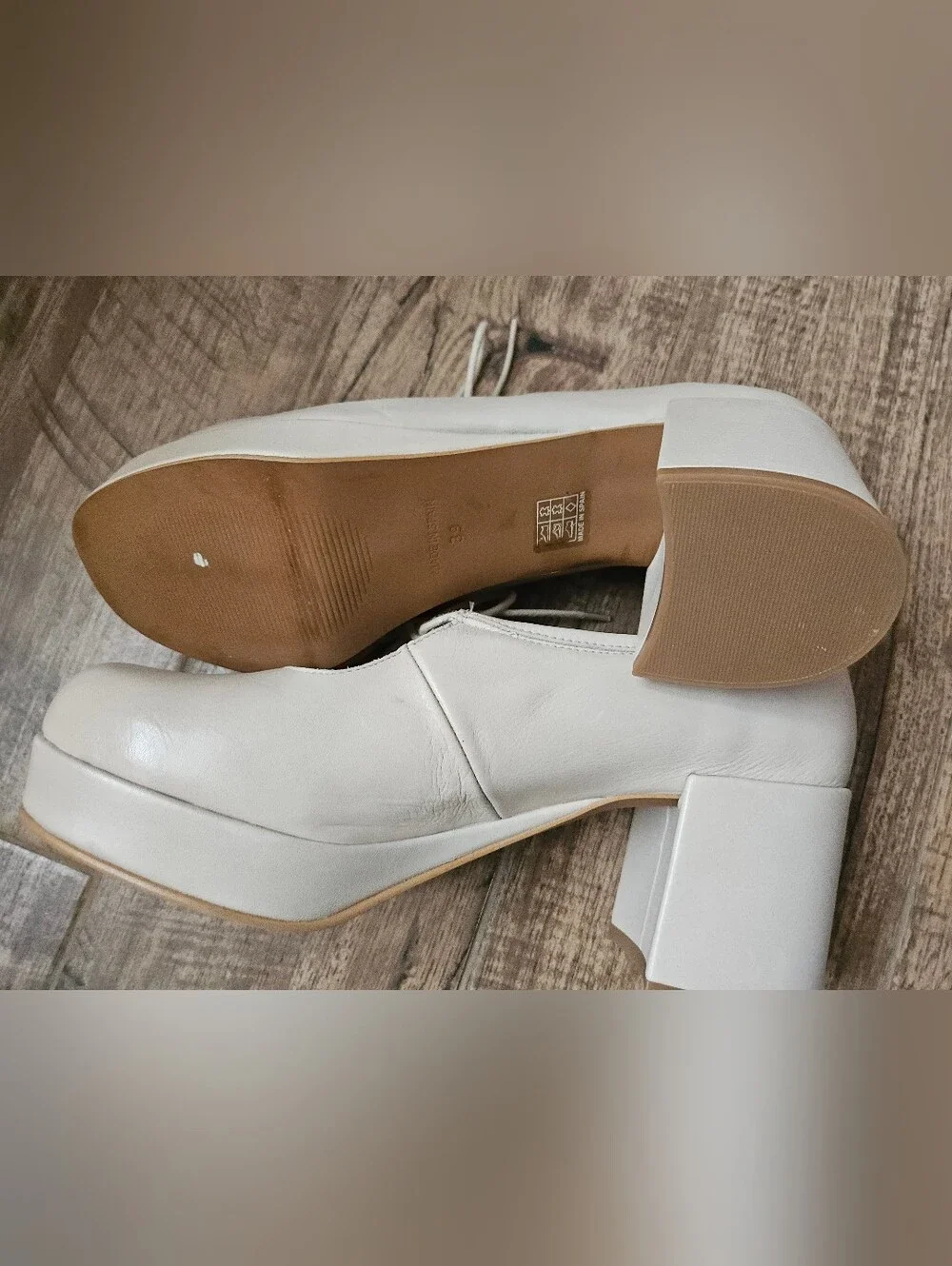 Intentionally Blank serif clouds ballet platform heels, 39